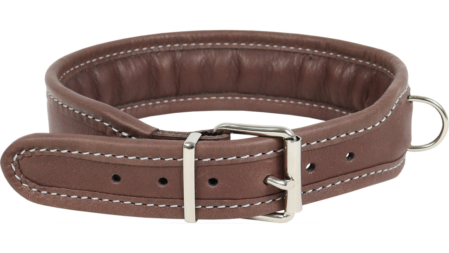 Gevoerde Lederen Hondenhalsband