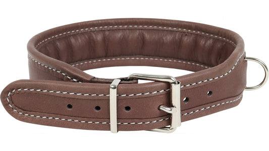 Gevoerde Lederen Hondenhalsband